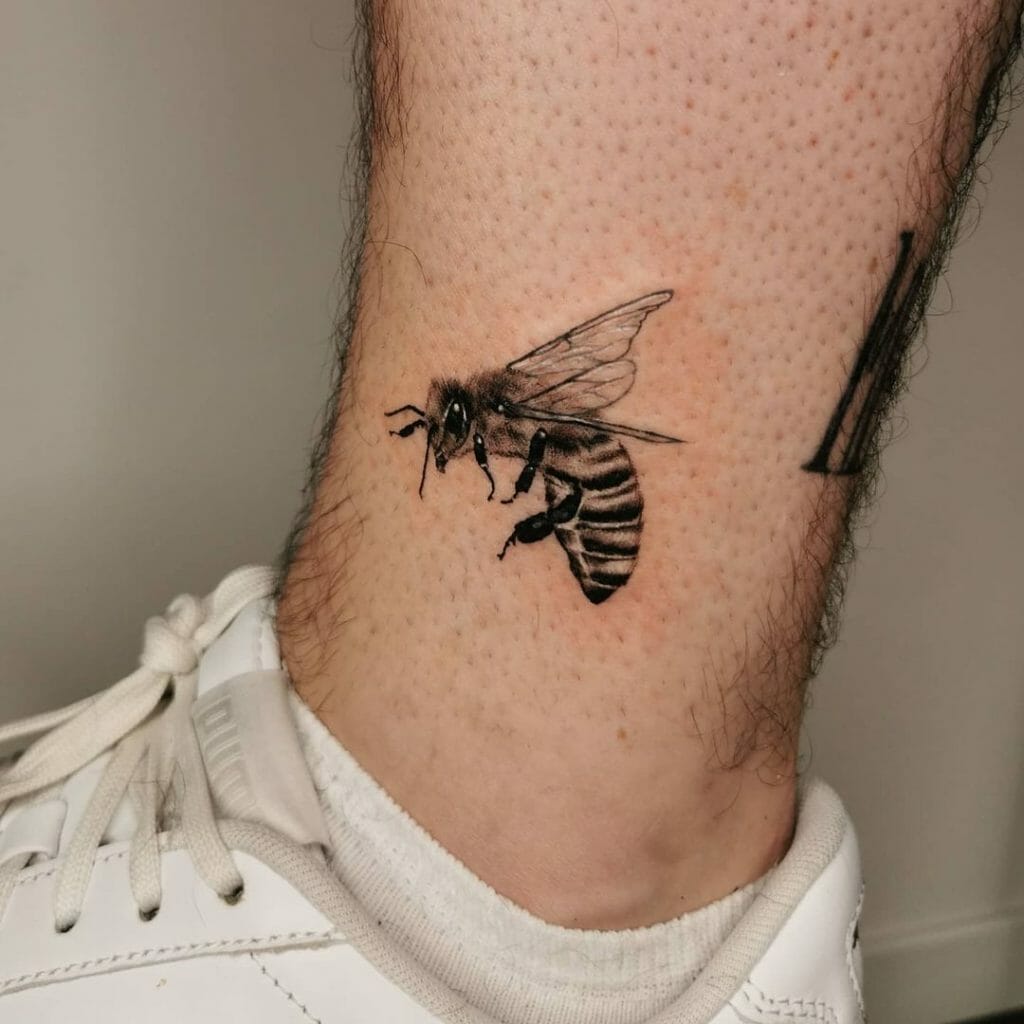 Realistic Bee Tattoo