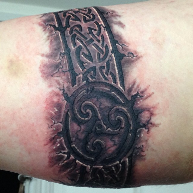 Realistic Celtic Band Tattoo