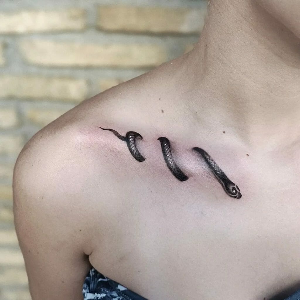 Realistic Snake Tattoo