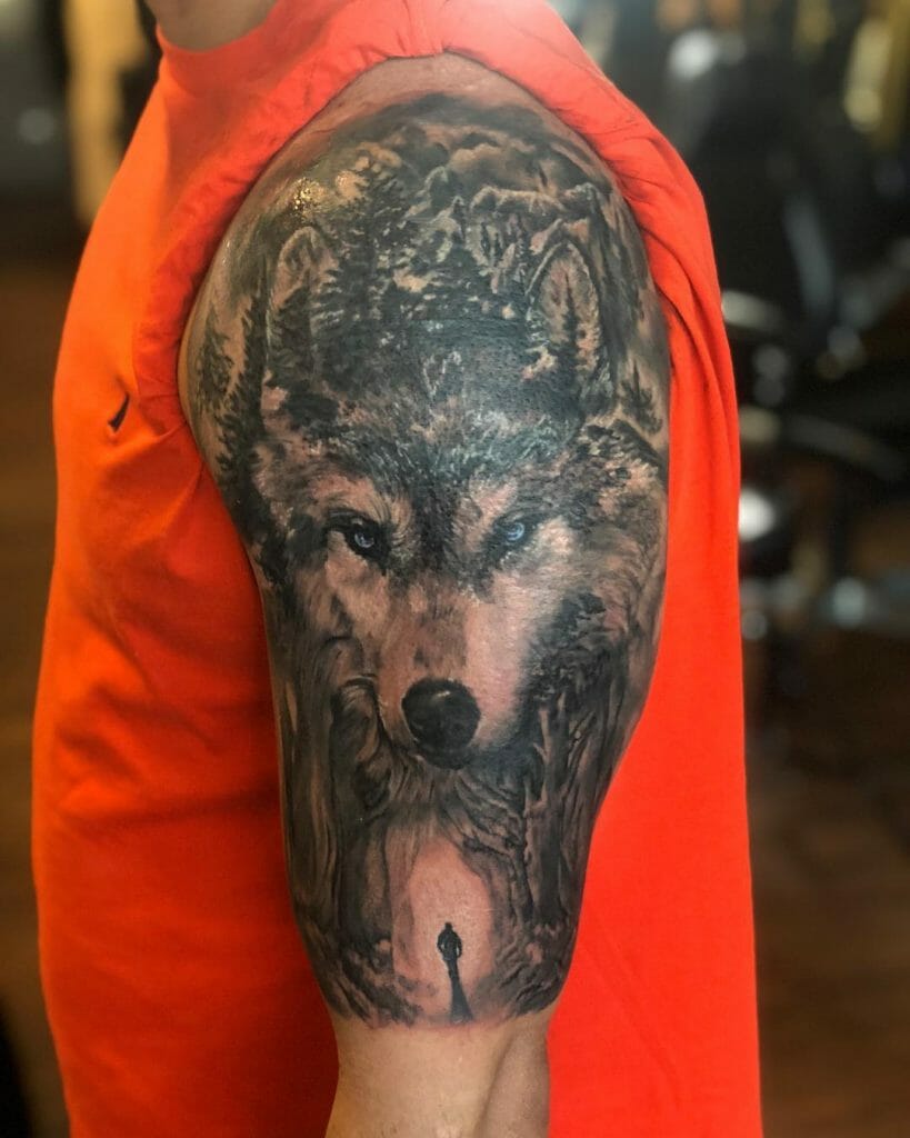 Realistic Wolf Tattoo