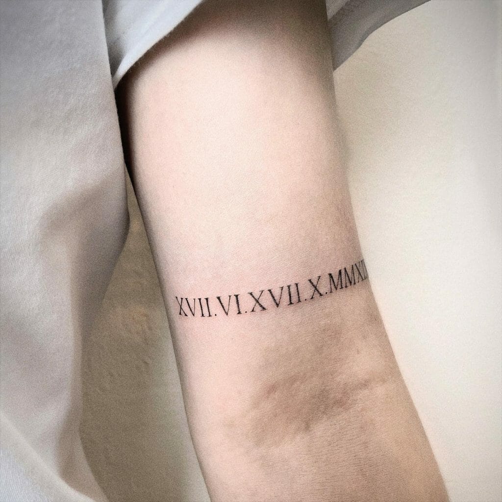 Roman Numeral Tattoo On Elbow ideas