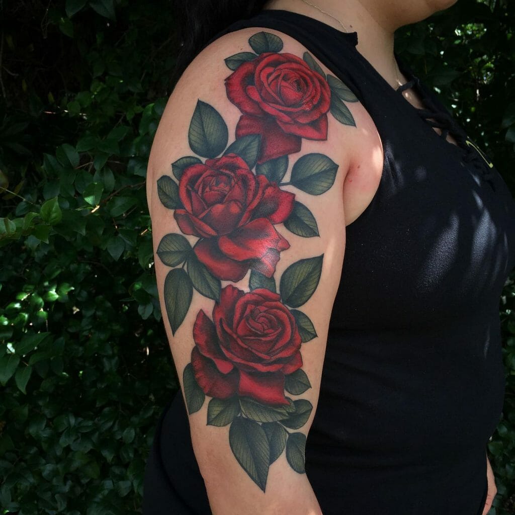 Rose Half Sleeve Tattoo