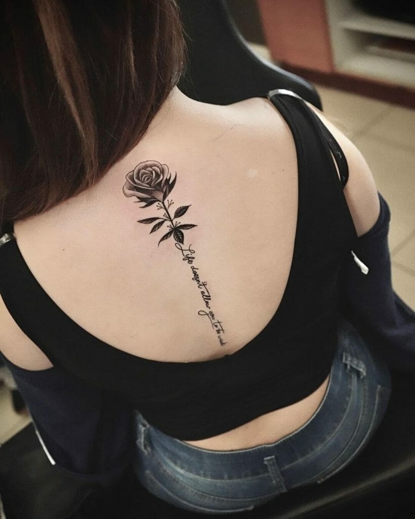 Rose Spine Tattoo