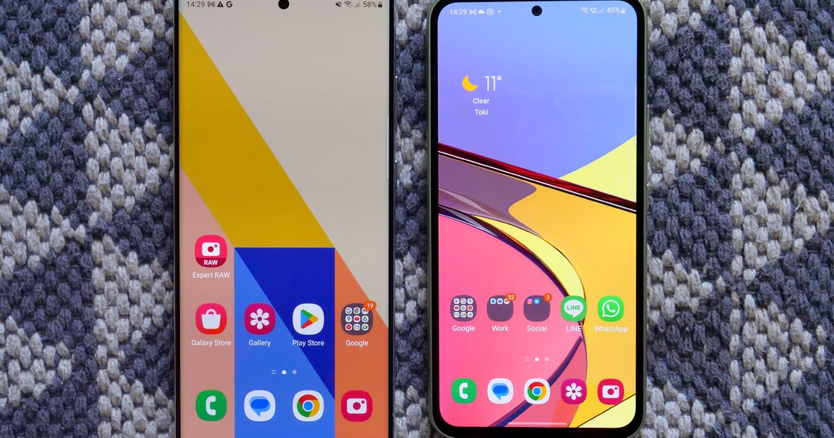 S23 Ultra and Galaxy A54 Screens