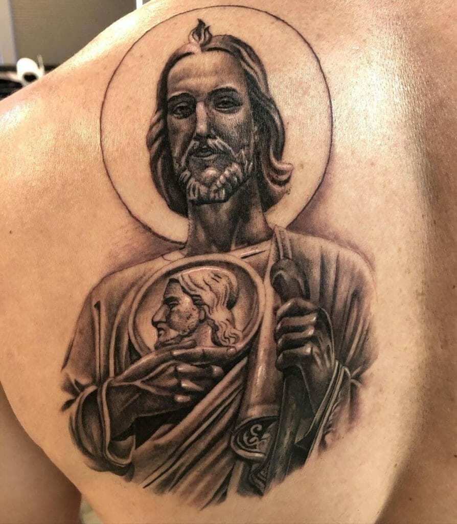 San Judas Tattoo Back