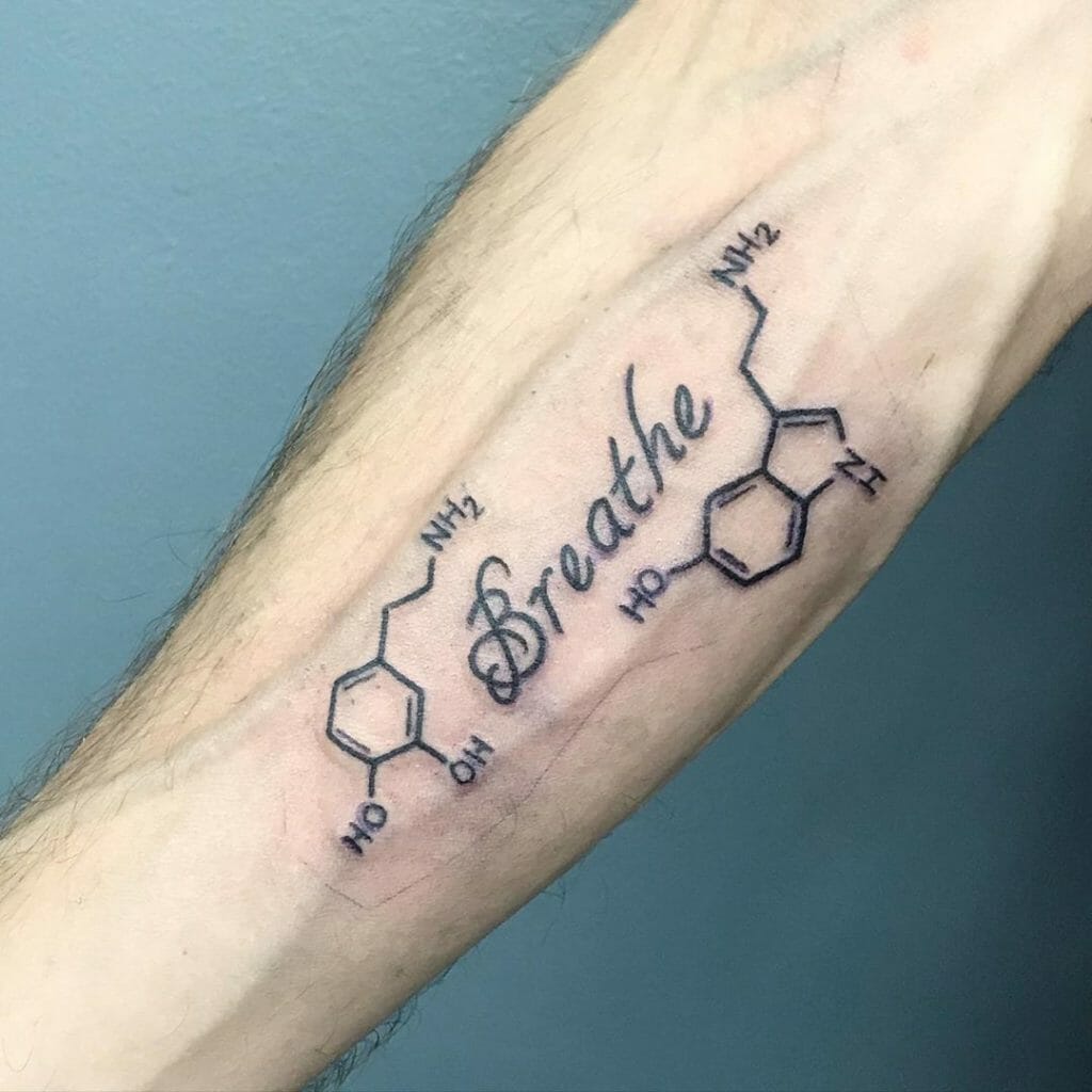 Serotonin and Dopamine Breathe Tattoos for Men