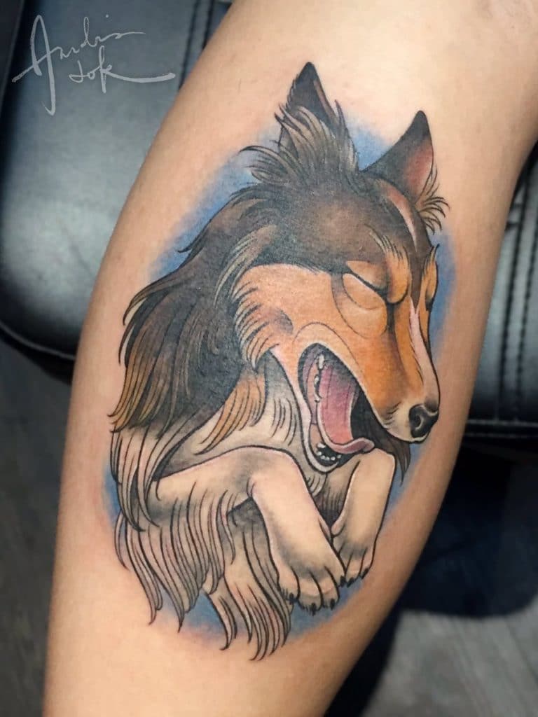 Sheepdog tattoo