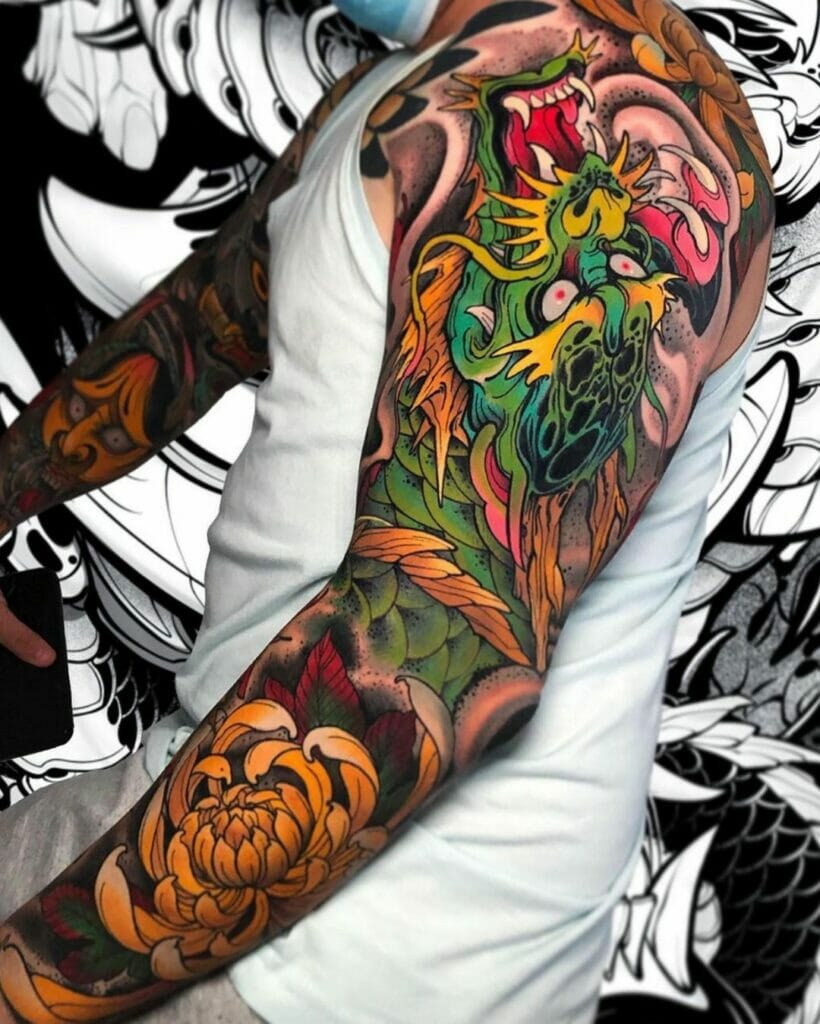 Shoulder Japanese Dragon Tattoo Idea