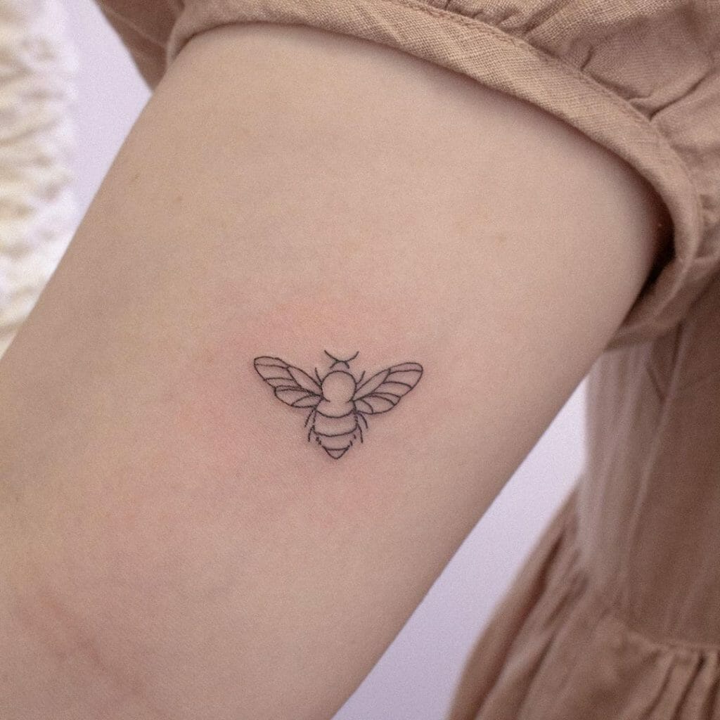 Simple Bee Tattoo