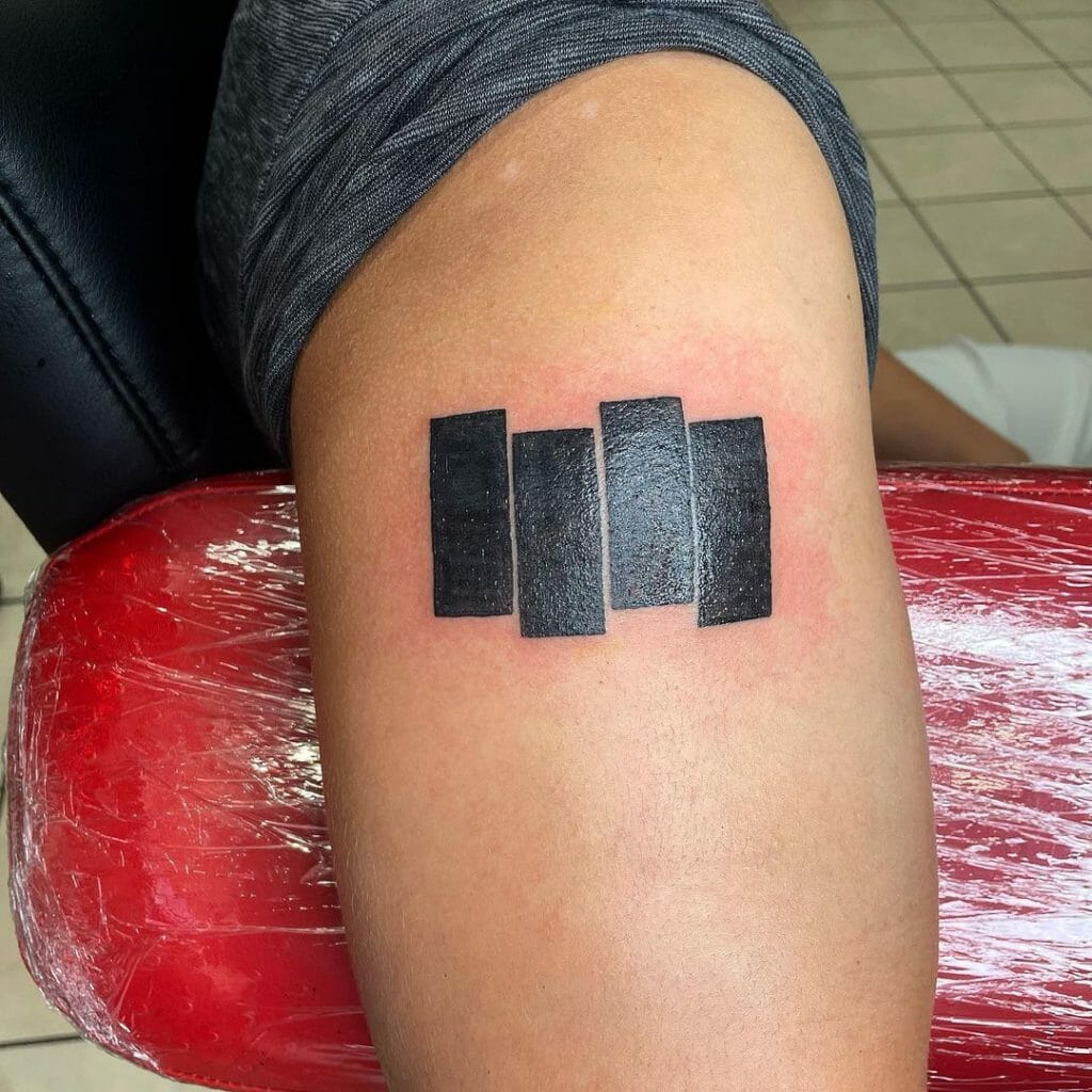 Simplistic black flag tattoo