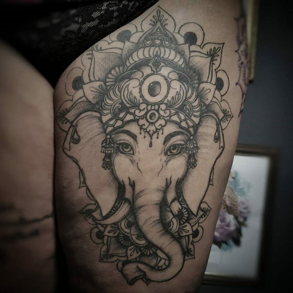 Sketchy Ganesh Tattoo