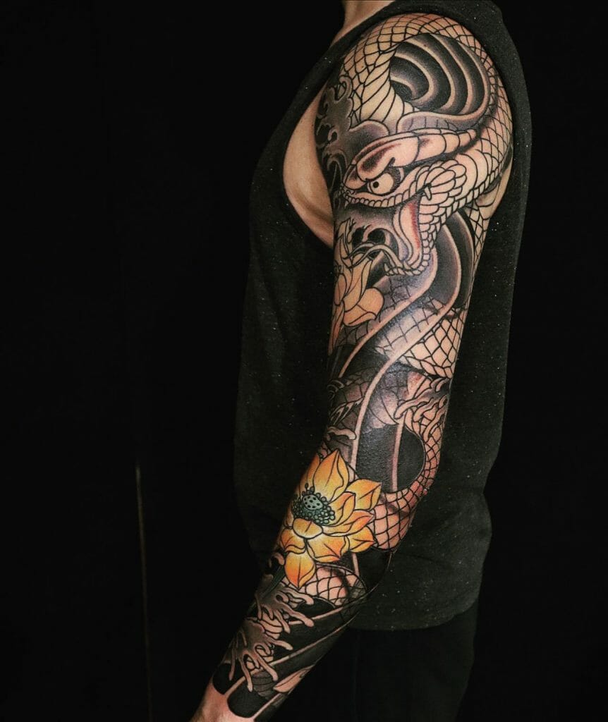 Snake Full Sleeve Tattoo