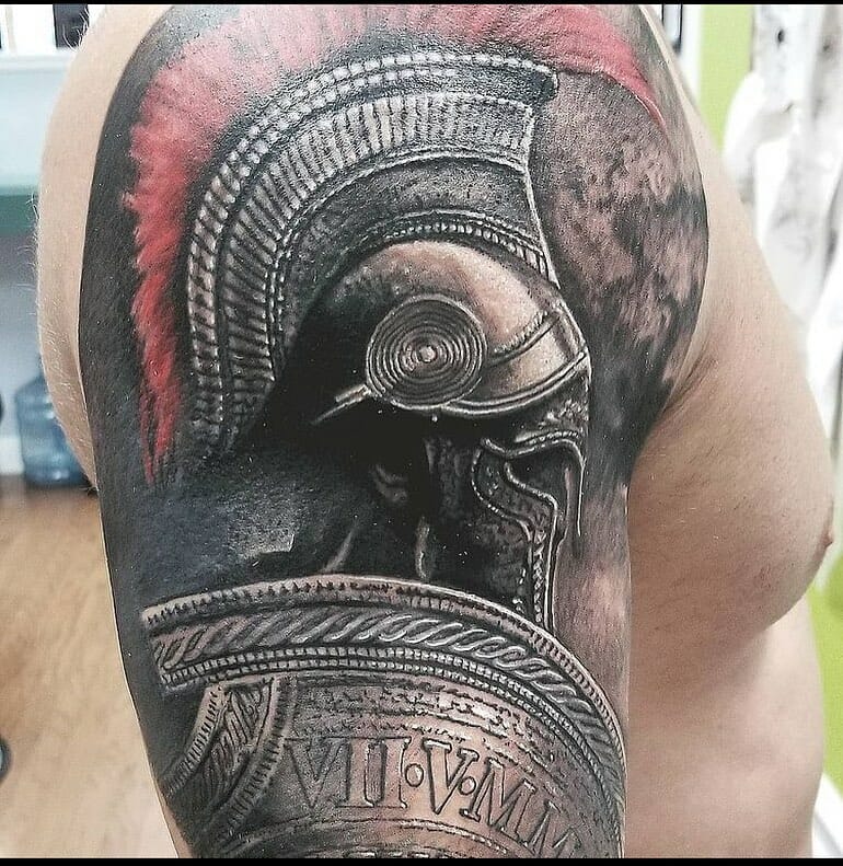 Spartan Shield Tattoo