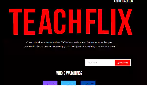 TEACHFLIX Website