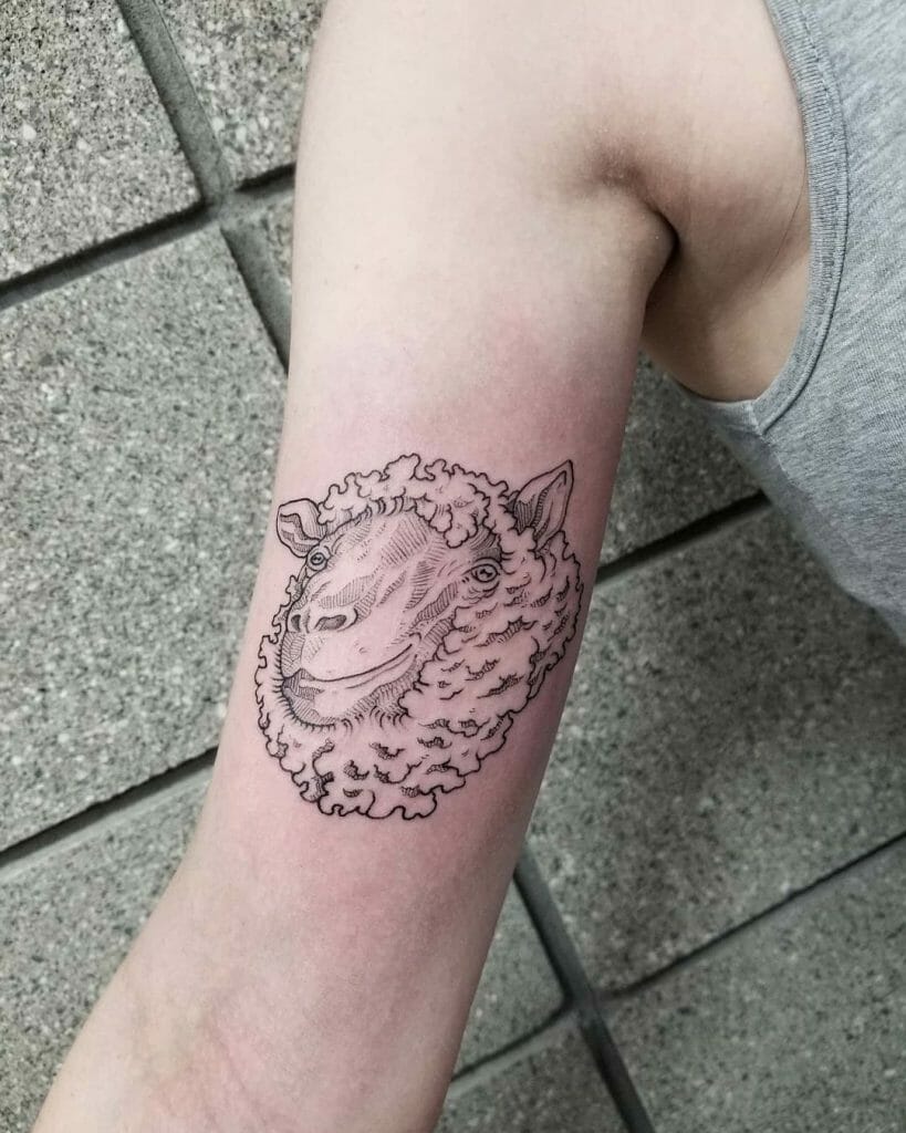 Sheep Face Tattoo