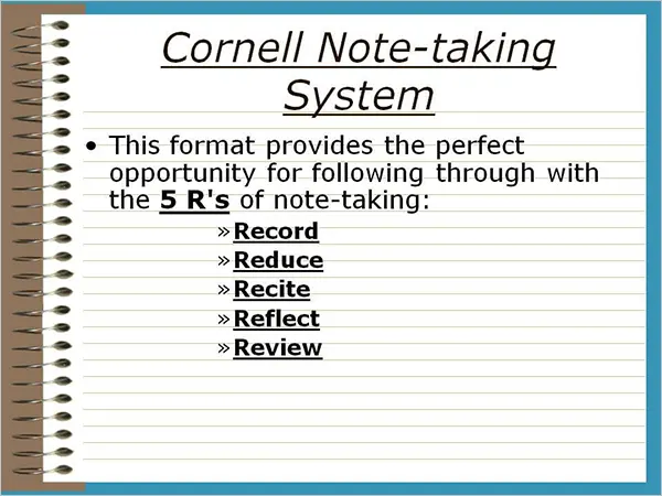 The 5 R’s of Note-taking