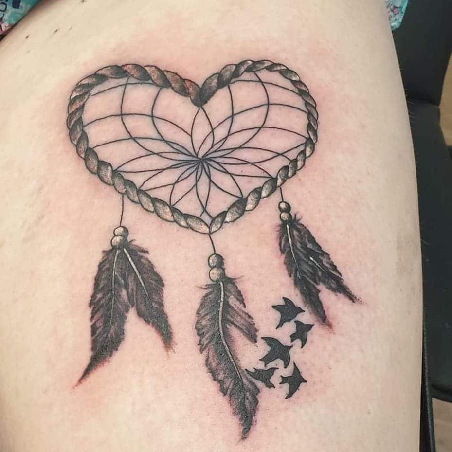 Thigh dreamcatcher tattoo ideas Tattoo Ideas