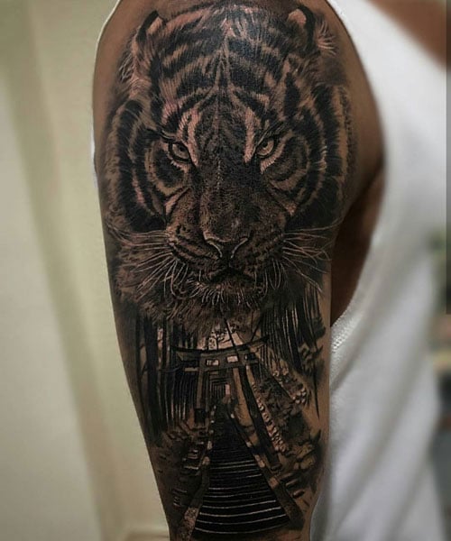 quarter sleeve tattoo