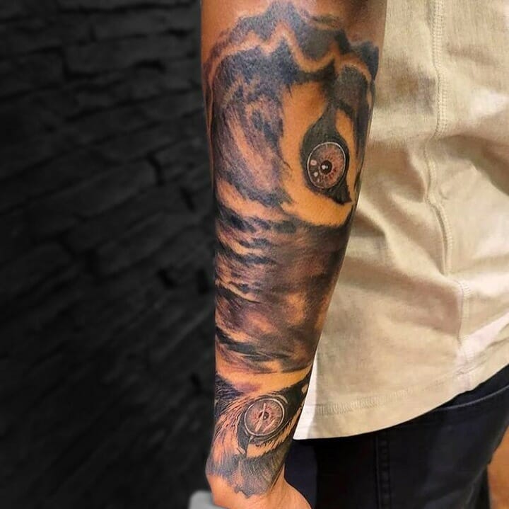 Tiger Sleeve Tattoos