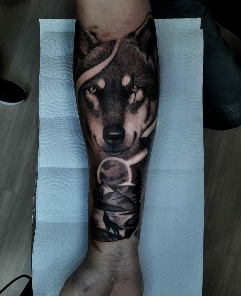 Tribal Animal Sleeve Tattoo