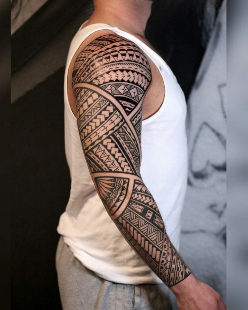 Tribal Full Sleeve Tattoo