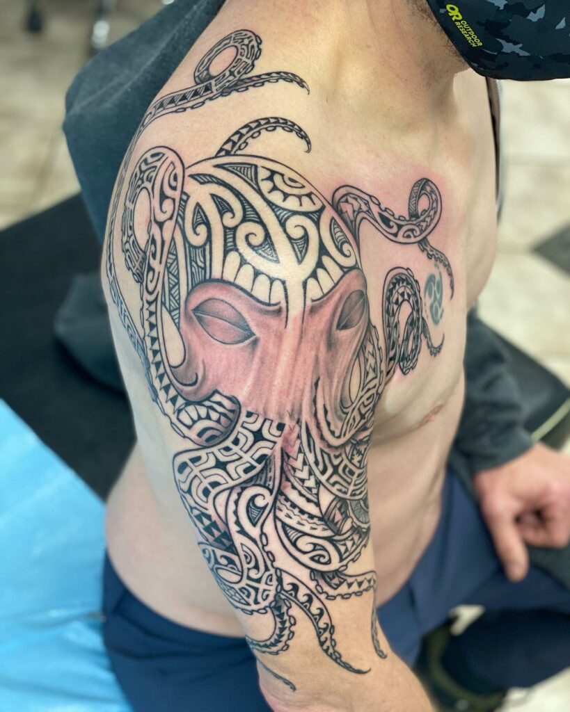 Tribal Octopus Tattoo