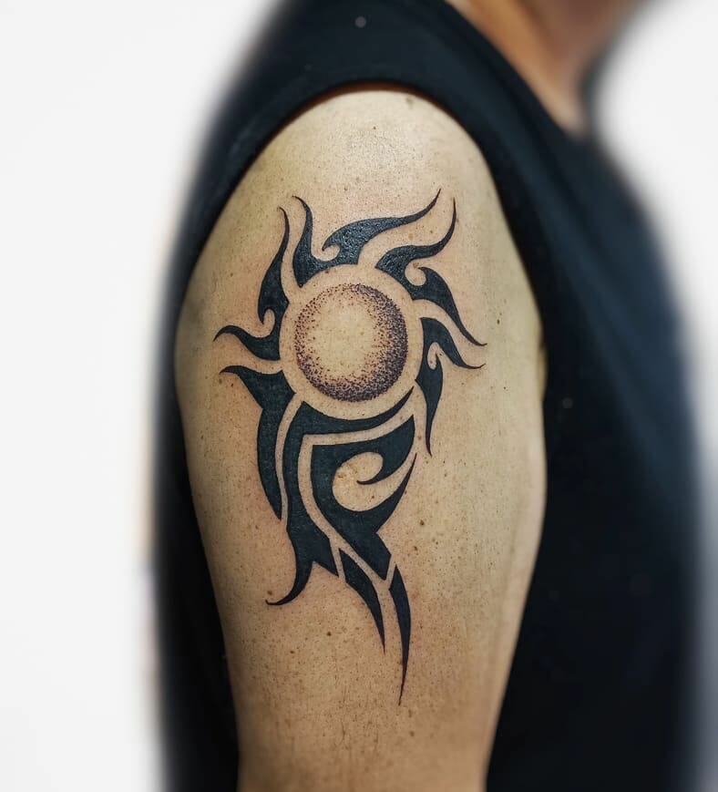 Tribal Sun Tattoo