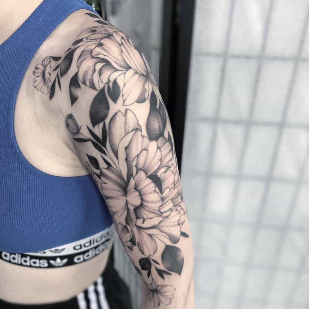 Flower Sleeve Tattoo