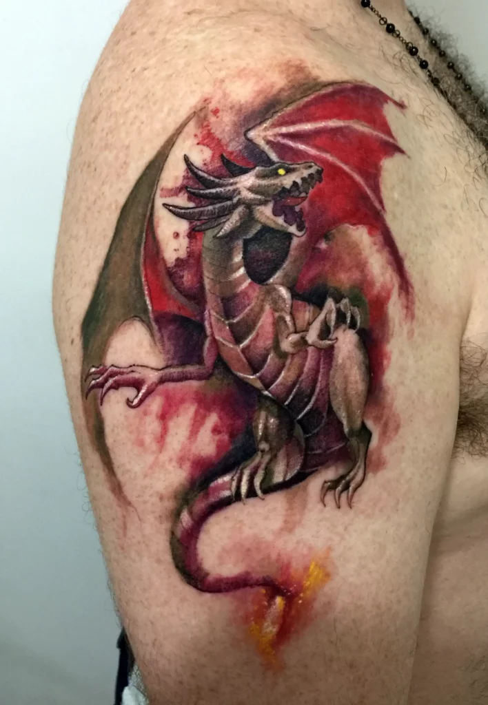 Medieval Dragon Tattoo