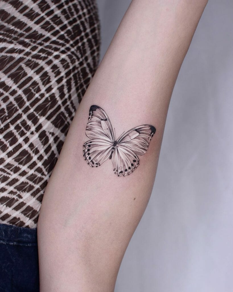 White Butterfly Tattoo