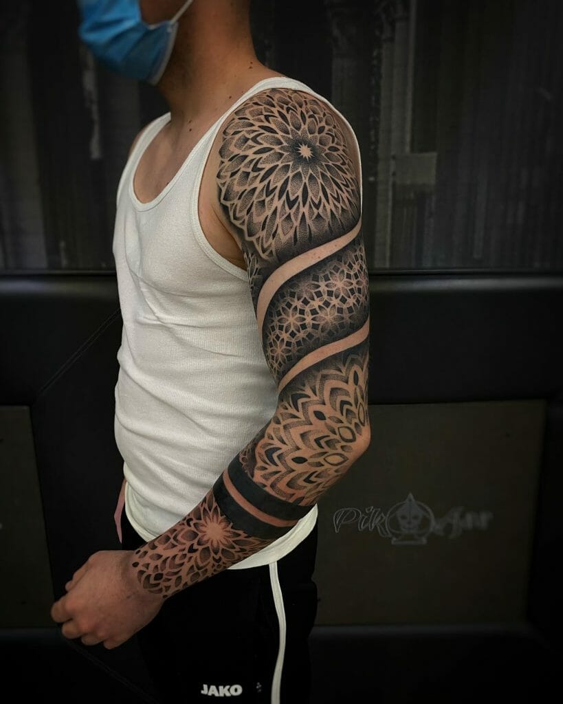 Womens Mandala Sleeve Tattoo