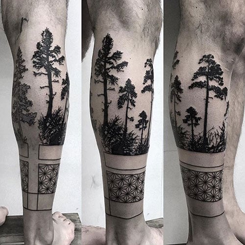 Leg Sleeve Tattoo