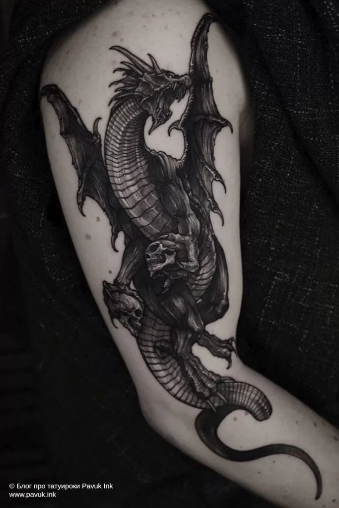 Medieval Dragon Tattoo