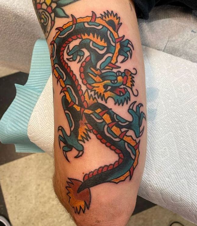 dragon sleeve tattoo