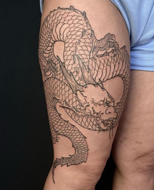 dragon sleeve tattoo