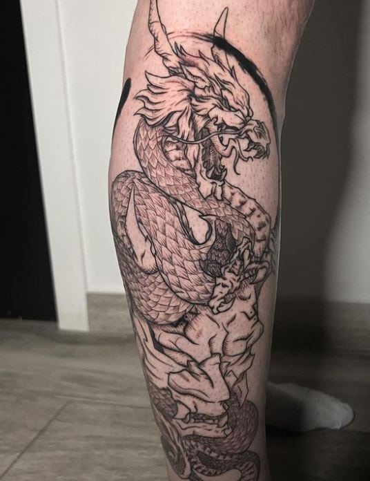 dragon sleeve tattoo