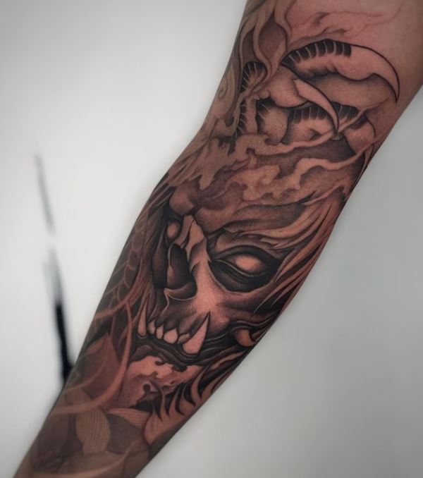 dragon sleeve tattoo