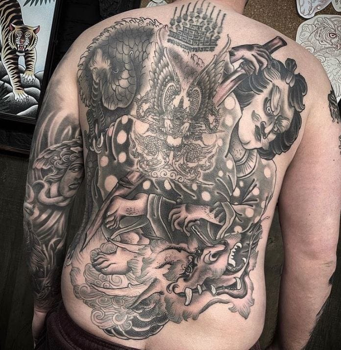 dragon sleeve tattoo