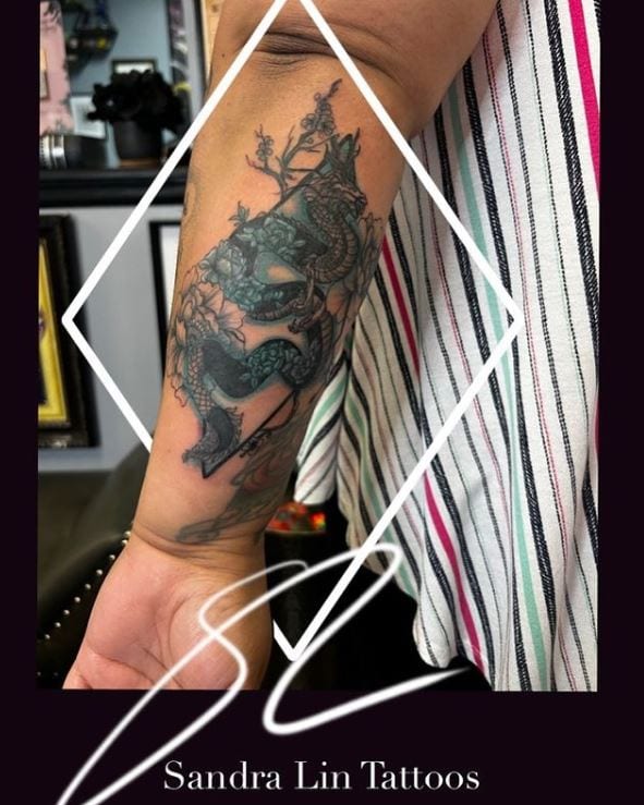 dragon sleeve tattoo