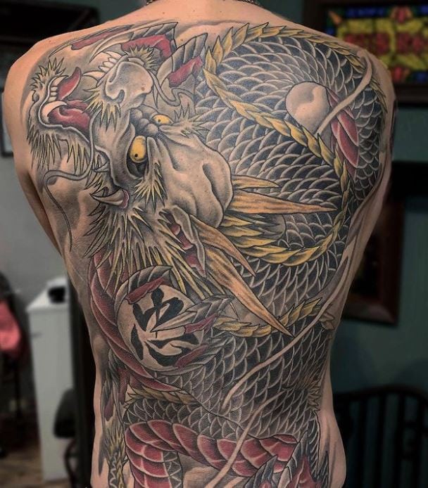 dragon sleeve tattoo