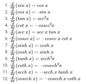 Differentiation Formula