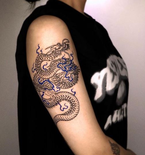 dragon sleeve tattoo