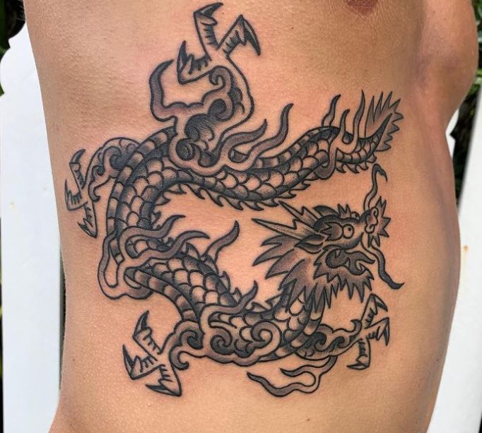 dragon sleeve tattoo