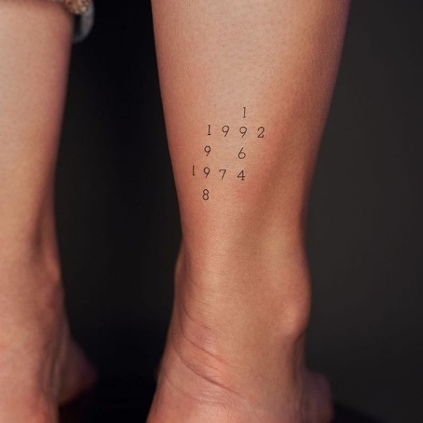 tattoo fancy number fonts