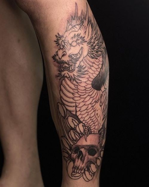 dragon sleeve tattoo