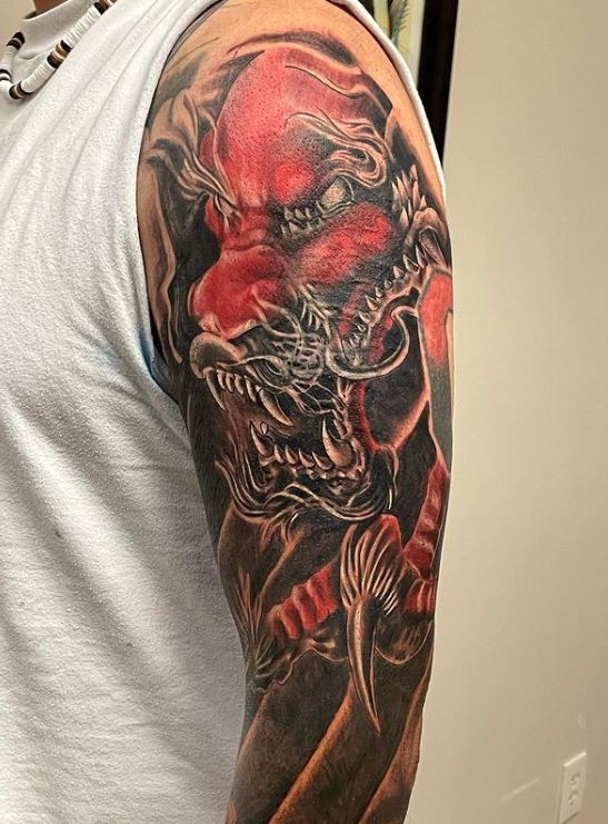 dragon sleeve tattoo