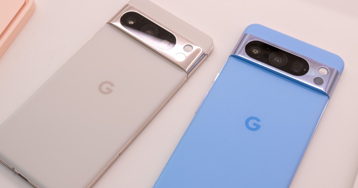 google pixel 8 pro blue white