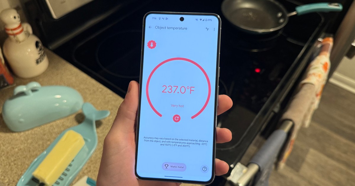 google pixel 8 pro temperature sensor cooking