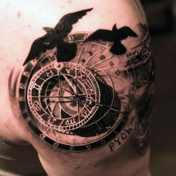 Vintage Compass Tattoo