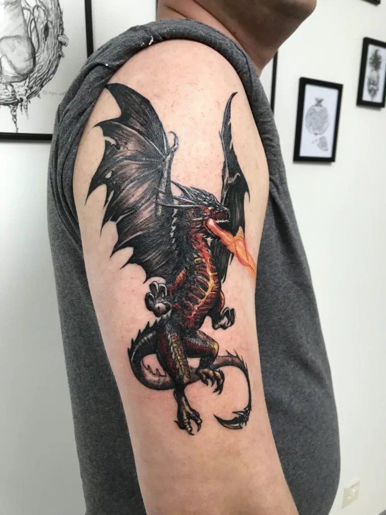 Medieval Dragon Tattoo